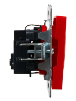 Розетка BRITE РС14-1-0-БрК 16А с заземл. защ. шторки механизм красн. IEK BR-R14-16-K04 ТехноИмпульс