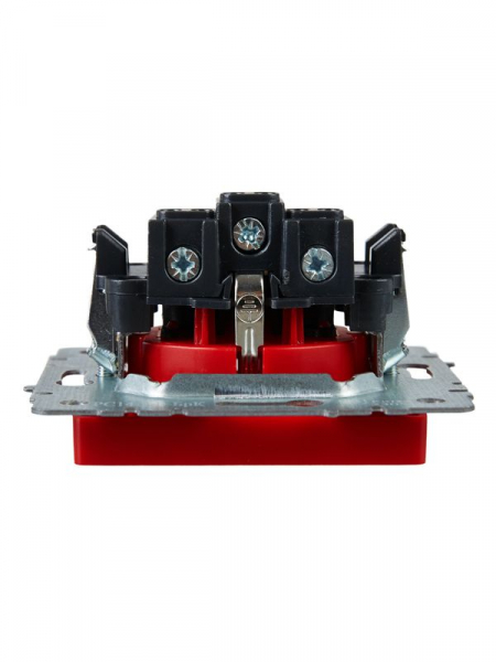 Розетка BRITE РС14-1-0-БрК 16А с заземл. защ. шторки механизм красн. IEK BR-R14-16-K04 ТехноИмпульс