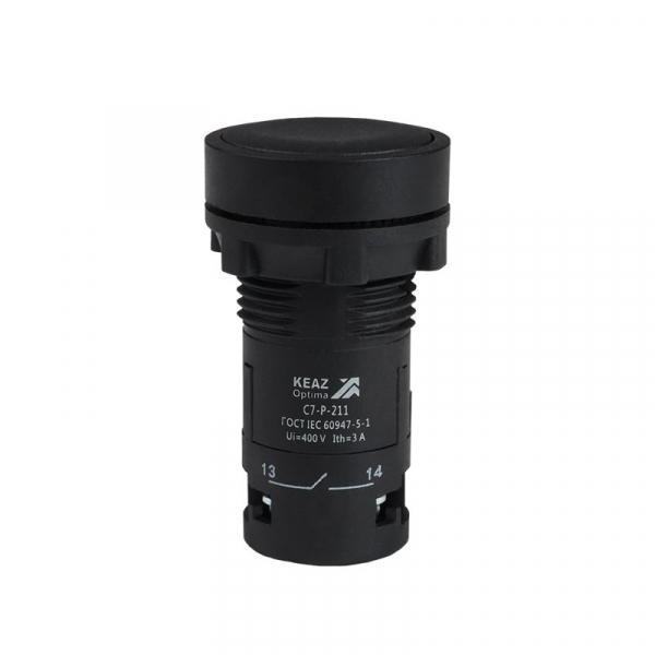 Кнопка OptiSignal Compact D22 С7-P-211 черн. 1НО+1НЗ XB7NA25 КЭАЗ 362043 ТехноИмпульс