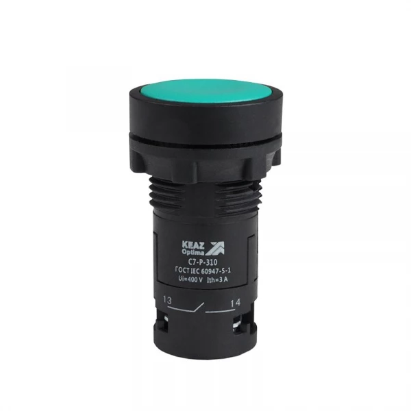 Кнопка OptiSignal Compact D22 С7-P-310 зел. 1НО XB7NA31 КЭАЗ 362032 ТехноИмпульс