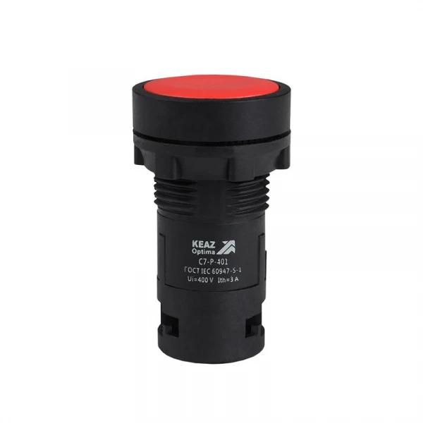 Кнопка OptiSignal Compact D22 С7-P-401 красн. 1НЗ XB7NA42 КЭАЗ 362027 ТехноИмпульс
