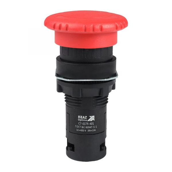 Кнопка аварийного останова OptiSignal Compact D22 С7-ESTR-401 красн. 1НЗ XB7ES542P КЭАЗ 362129 ТехноИмпульс