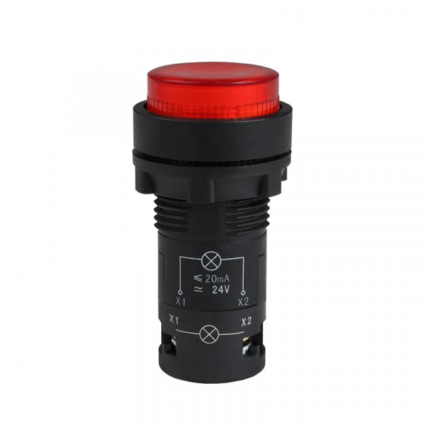 Кнопка с подсветкой OptiSignal Compact D22 С7-PL-B401 красн. 1НЗ 24В AC/DC XB7NW34B2 КЭАЗ 362086 ТехноИмпульс