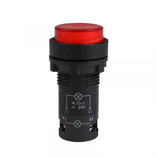 Кнопка с подсветкой OptiSignal Compact D22 С7-PL-B401 красн. 1НЗ 24В AC/DC XB7NW34B2 КЭАЗ 362086 ТехноИмпульс