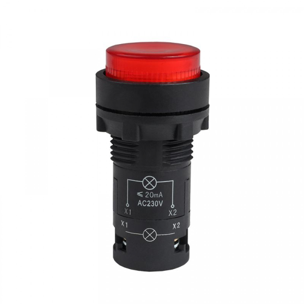 Кнопка с подсветкой OptiSignal Compact D22 С7-PL-M410 красн. 1НО 230В AC XB7NW34M1 КЭАЗ 362101 ТехноИмпульс