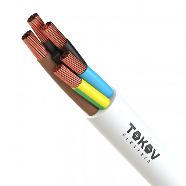 Провод TOKOV ELECTRIC ПВС 5х6(4х6+1х6) 380В Б (бухта) (м) 1945508 ТехноИмпульс