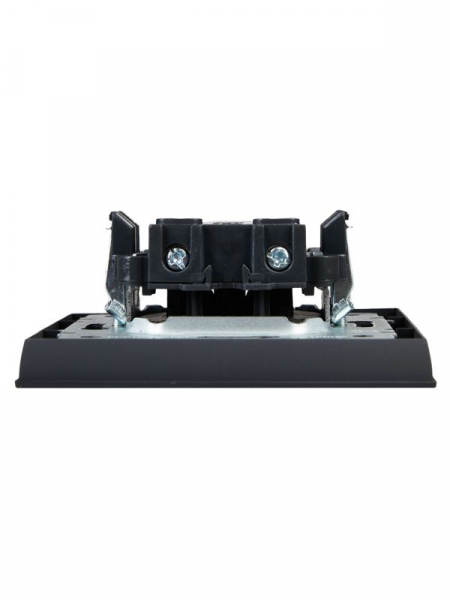 Розетка СП BRITE РСР10-1-0-БрГ 10А в сборе без заземл. без защ. шторок графит IEK BR-R10-10-K53-F ТехноИмпульс