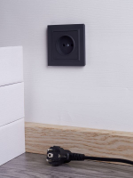 Розетка СП BRITE РСР10-1-0-БрГ 10А в сборе без заземл. без защ. шторок графит IEK BR-R10-10-K53-F ТехноИмпульс