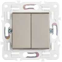 Выключатель 2-кл. SKANDY 10А SK-V04Sh шампань IEK SK-V20-0-10-K37 ТехноИмпульс