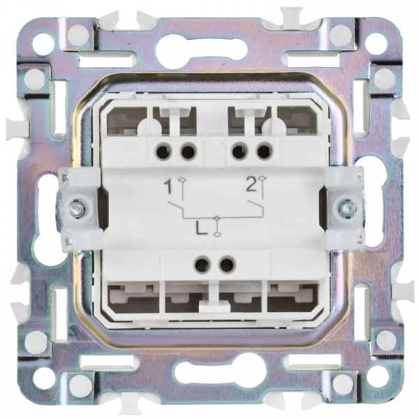 Выключатель 2-кл. SKANDY 10А SK-V04Sh шампань IEK SK-V20-0-10-K37 ТехноИмпульс