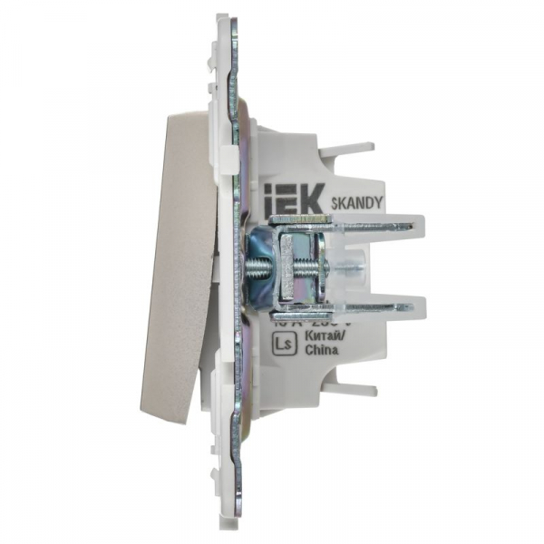 Выключатель 2-кл. SKANDY 10А SK-V04Sh шампань IEK SK-V20-0-10-K37 ТехноИмпульс