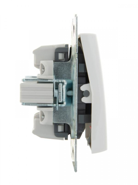 Выключатель 2-кл. СП Rain IP20 с подсветкой механизм бел. LEZARD 703-0288-112 ТехноИмпульс