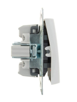 Выключатель 2-кл. СП Rain IP20 с подсветкой механизм бел. LEZARD 703-0288-112 ТехноИмпульс