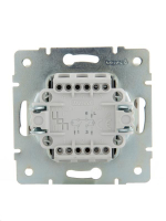 Выключатель 2-кл. СП Rain IP20 с подсветкой механизм бел. LEZARD 703-0288-112 ТехноИмпульс