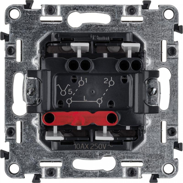 Выключатель 2-кл. СП Valena Allure 10А IP20 250В с лицев. панелью безвинтов. зажимы механизм бел. Leg 752705 ТехноИмпульс