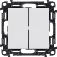 Выключатель 2-кл. СП Valena Life 10А IP20 250В с лицев. панелью безвинтов. зажимы механизм бел. Leg 752405 ТехноИмпульс