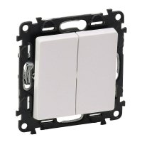 Выключатель 2-кл. СП Valena Life 10А IP20 250В с лицев. панелью безвинтов. зажимы механизм бел. Leg 752405 ТехноИмпульс