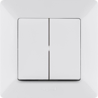 Выключатель 2-кл. СП Valena Life 10А IP20 250В с лицев. панелью безвинтов. зажимы механизм бел. Leg 752405 ТехноИмпульс