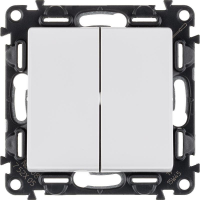 Выключатель 2-кл. СП Valena Life 10А IP20 250В с лицев. панелью безвинтов. зажимы механизм бел. Leg 752405 ТехноИмпульс