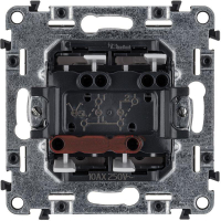 Выключатель 2-кл. СП Valena Life 10А IP20 250В 10AX с подсветкой с лицев. панелью механизм бел. Leg 752428 ТехноИмпульс