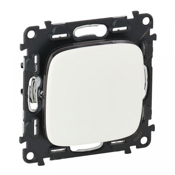 Выключатель 1-кл. СП Valena Allure 10А IP20 250В 10AX с лицев. панелью безвинтов. зажимы механизм бел. Leg 752701 ТехноИмпульс