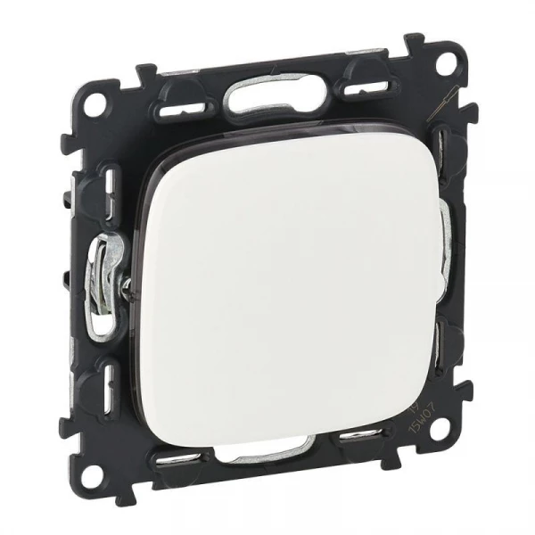 Выключатель 1-кл. СП Valena Allure 10А IP20 250В 10AX с лицев. панелью безвинтов. зажимы механизм бел. Leg 752701 ТехноИмпульс