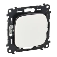 Выключатель 1-кл. СП Valena Allure 10А IP20 250В 10AX с лицев. панелью безвинтов. зажимы механизм бел. Leg 752701 ТехноИмпульс
