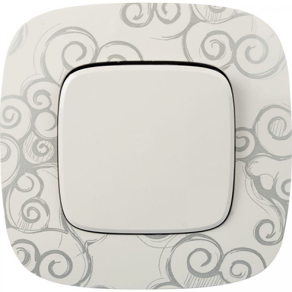 Выключатель 1-кл. СП Valena Allure 10А IP20 250В 10AX с лицев. панелью безвинтов. зажимы механизм бел. Leg 752701 ТехноИмпульс