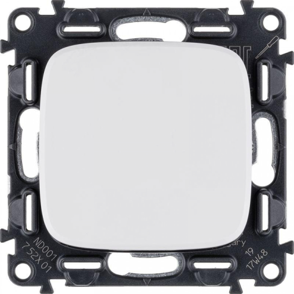 Выключатель 1-кл. СП Valena Allure 10А IP20 250В 10AX с лицев. панелью безвинтов. зажимы механизм бел. Leg 752701 ТехноИмпульс