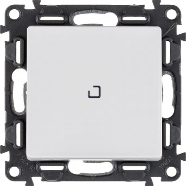 Выключатель 1-кл. СП Valena Life 10А IP20 250В 10AX с подсветкой с лицев. панелью механизм бел. Leg 752410 ТехноИмпульс