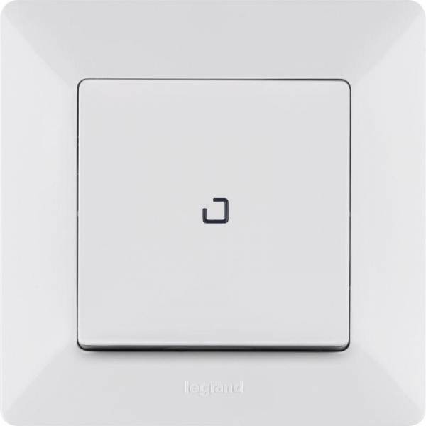 Выключатель 1-кл. СП Valena Life 10А IP20 250В 10AX с подсветкой с лицев. панелью механизм бел. Leg 752410 ТехноИмпульс