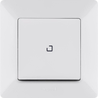 Выключатель 1-кл. СП Valena Life 10А IP20 250В 10AX с подсветкой с лицев. панелью механизм бел. Leg 752410 ТехноИмпульс