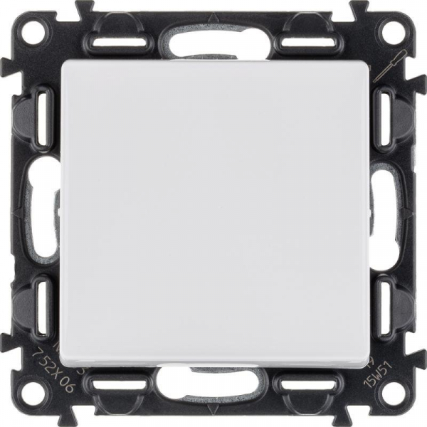 Переключатель 1-кл. СП Valena Life 10А IP20 250В 10AX с лицев. панелью безвинтов. зажимы механизм бел. Leg 752406 ТехноИмпульс