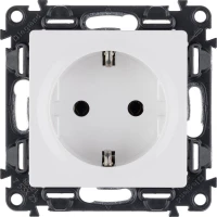 Розетка 1-м СП Valena Life 16А IP20 250В 2P+E винтов. клеммы механизм бел. Leg 753425 ТехноИмпульс