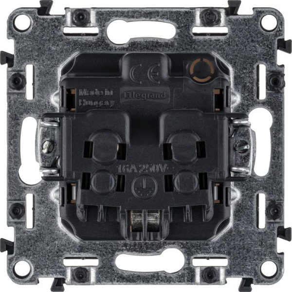 Розетка 1-м СП Valena Life 16А IP20 250В 2P+E винтов. клеммы механизм бел. Leg 753425 ТехноИмпульс