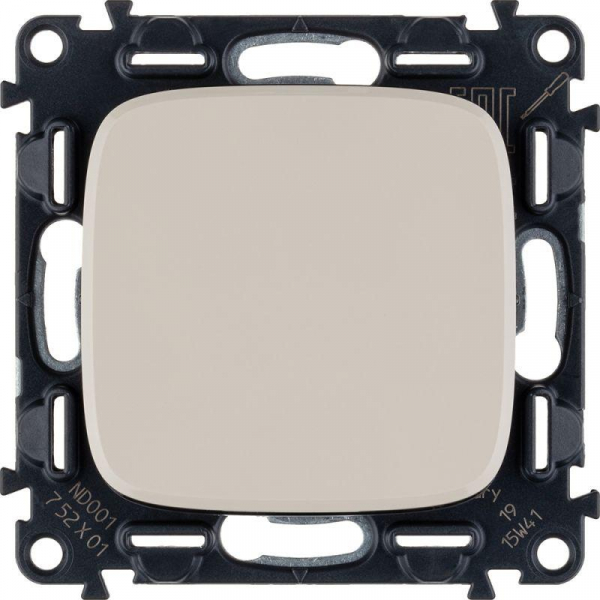 Выключатель 1-кл. СП Valena Allure 10А IP20 250В 10AX с лицев. панелью безвинтов. зажимы механизм сл. кость Leg 752801 ТехноИмпульс