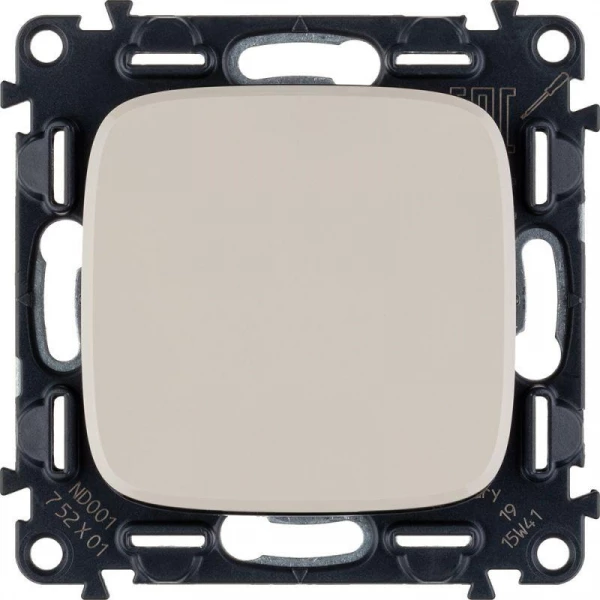 Выключатель 1-кл. СП Valena Allure 10А IP20 250В 10AX с лицев. панелью безвинтов. зажимы механизм сл. кость Leg 752801 ТехноИмпульс