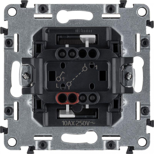 Выключатель 1-кл. СП Valena Allure 10А IP20 250В 10AX с лицев. панелью безвинтов. зажимы механизм сл. кость Leg 752801 ТехноИмпульс