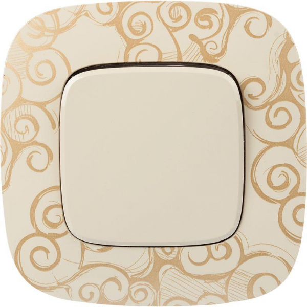 Выключатель 1-кл. СП Valena Allure 10А IP20 250В 10AX с лицев. панелью безвинтов. зажимы механизм сл. кость Leg 752801 ТехноИмпульс