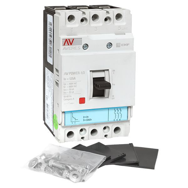 Выключатель автоматический 3п 125А 35кА AV POWER-1/3 TR AVERES EKF mccb-13-125-TR-av ТехноИмпульс