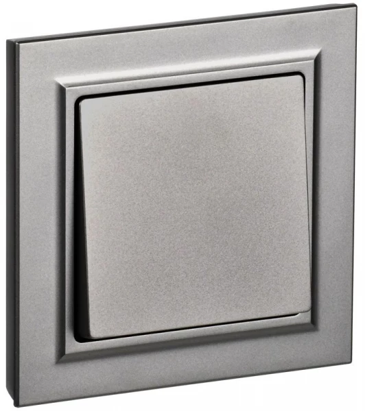 Выключатель 1-кл. СП BRITE ВСР10-1-0-БрС 10А в сборе сталь IEK BR-V10-0-10-K46-F ТехноИмпульс