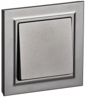 Выключатель 1-кл. СП BRITE ВСР10-1-0-БрС 10А в сборе сталь IEK BR-V10-0-10-K46-F ТехноИмпульс