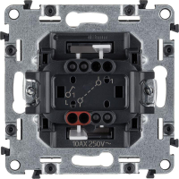 Выключатель 1-кл. СП Valena Life 10А IP20 250В 10AX с лицев. панелью безвинтов. зажимы механизм бел. Leg 752401 ТехноИмпульс