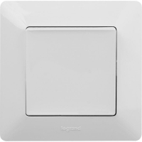 Выключатель 1-кл. СП Valena Life 10А IP20 250В 10AX с лицев. панелью безвинтов. зажимы механизм бел. Leg 752401 ТехноИмпульс