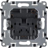 Розетка 1-м СП Valena Life 16А IP20 250В 2P защ. шторки безвинтов. клеммы с лицев. панелью механизм бел. Leg 753416 ТехноИмпульс