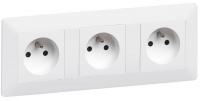 Розетка 1-м СП Valena Life 16А IP20 250В 2P защ. шторки безвинтов. клеммы с лицев. панелью механизм бел. Leg 753416 ТехноИмпульс