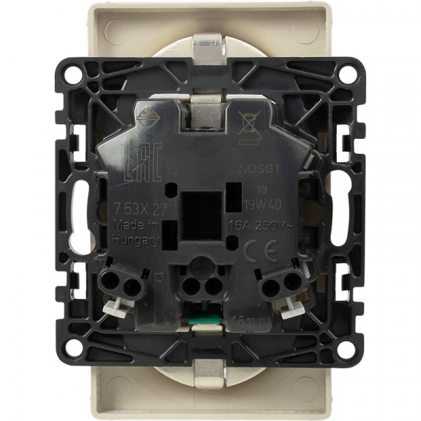 Розетка 2-м СП Valena Life 16А IP20 250В 2х2P+E безвинтов. клеммы с лицев. панелью механизм сл. кость Leg 753227 ТехноИмпульс