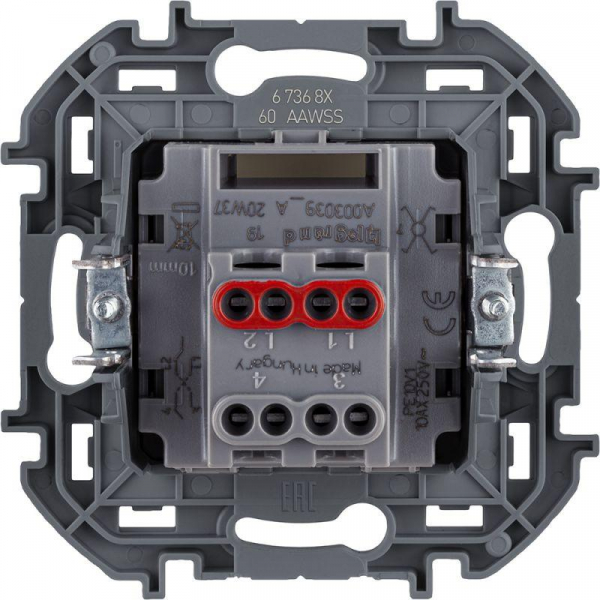Переключатель перекрестный 1-кл. Inspiria 10А IP20 250В 10AX винтов. клеммы механизм сл. кость Leg 673681 ТехноИмпульс