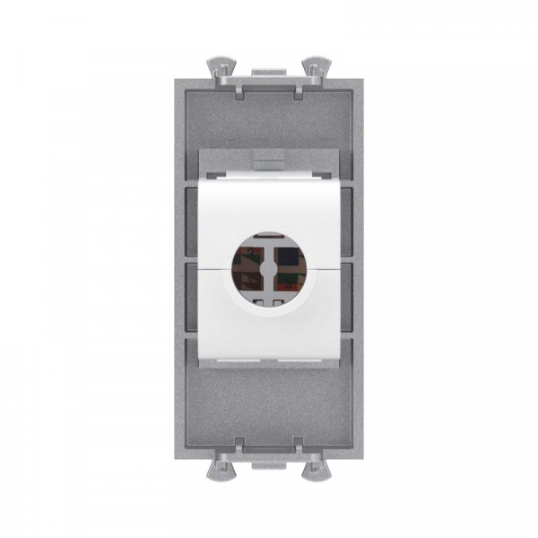 Розетка компьютерная 1мод. Avanti "Закаленная сталь" RJ45 кат.5E без шторок модульная механизм DKC 4404661 ТехноИмпульс