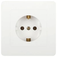 Розетка 1-м СП Style 7-202-01 16А 250В IP20 2P+E Schuko с заземл. бел. Intro Б0060619 ТехноИмпульс